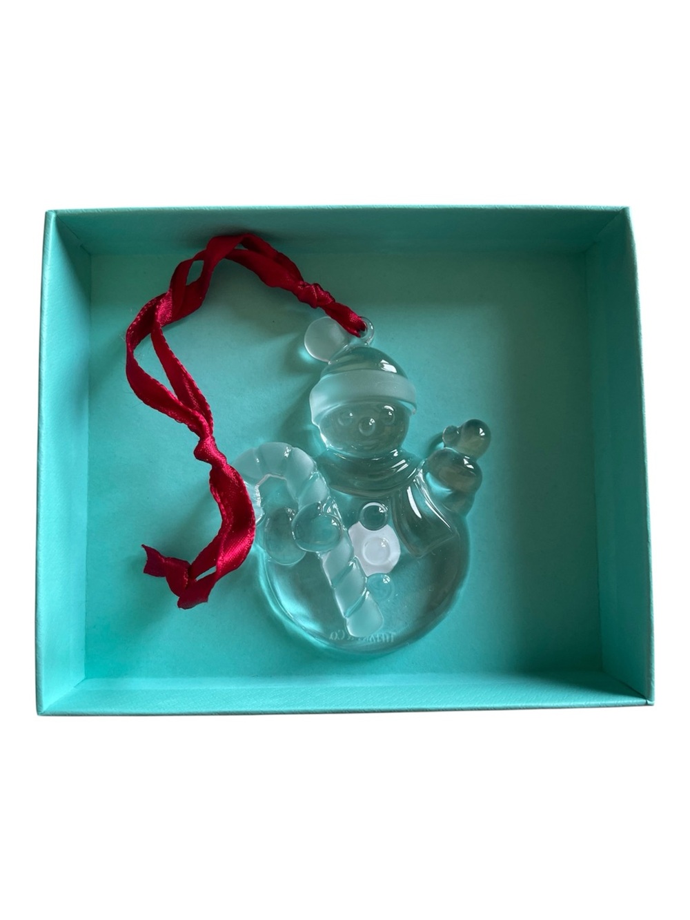 Tiffany Crystal snowman ornament